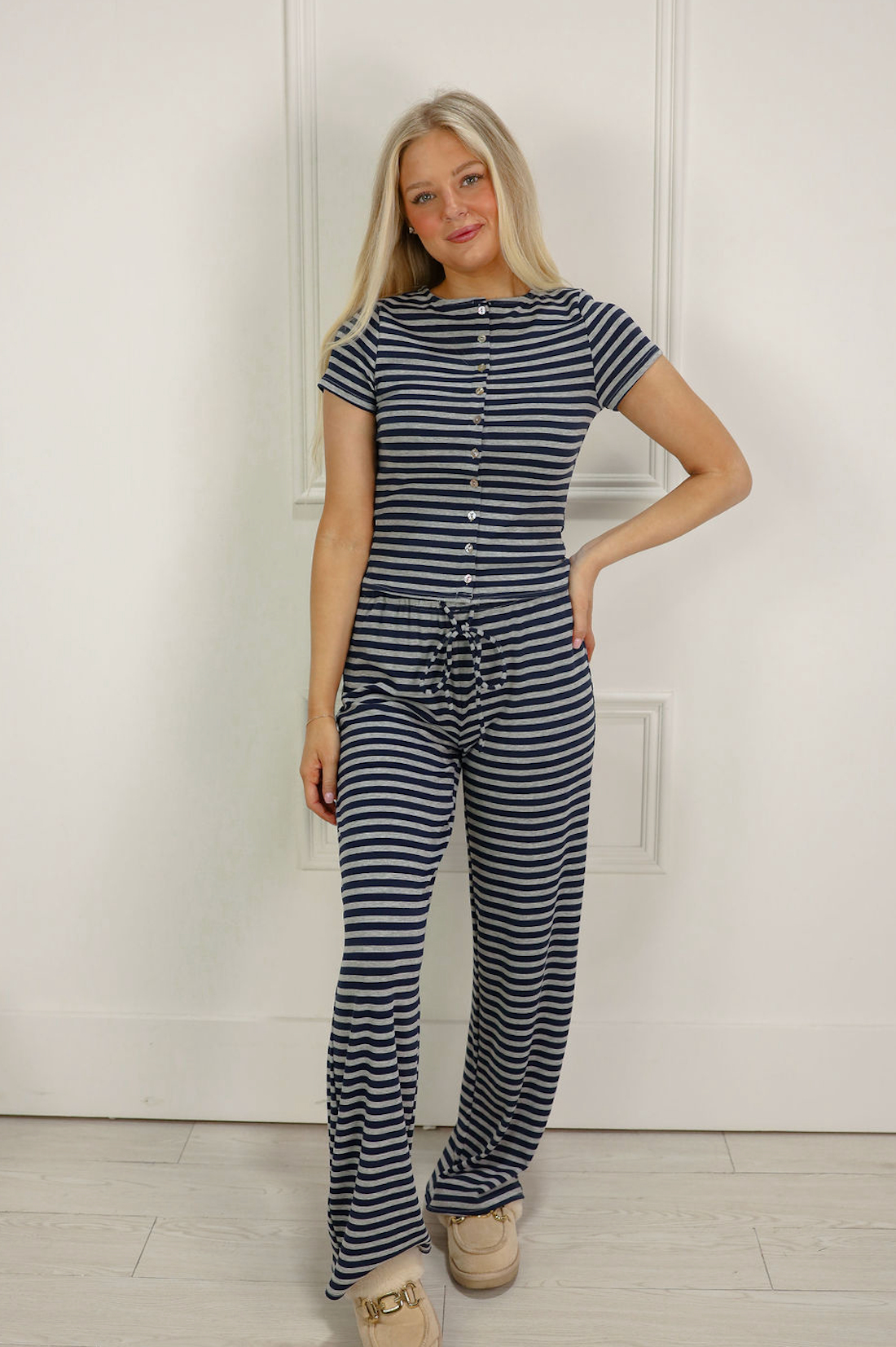 Ronnie Stripe Top & Pants Set of 2