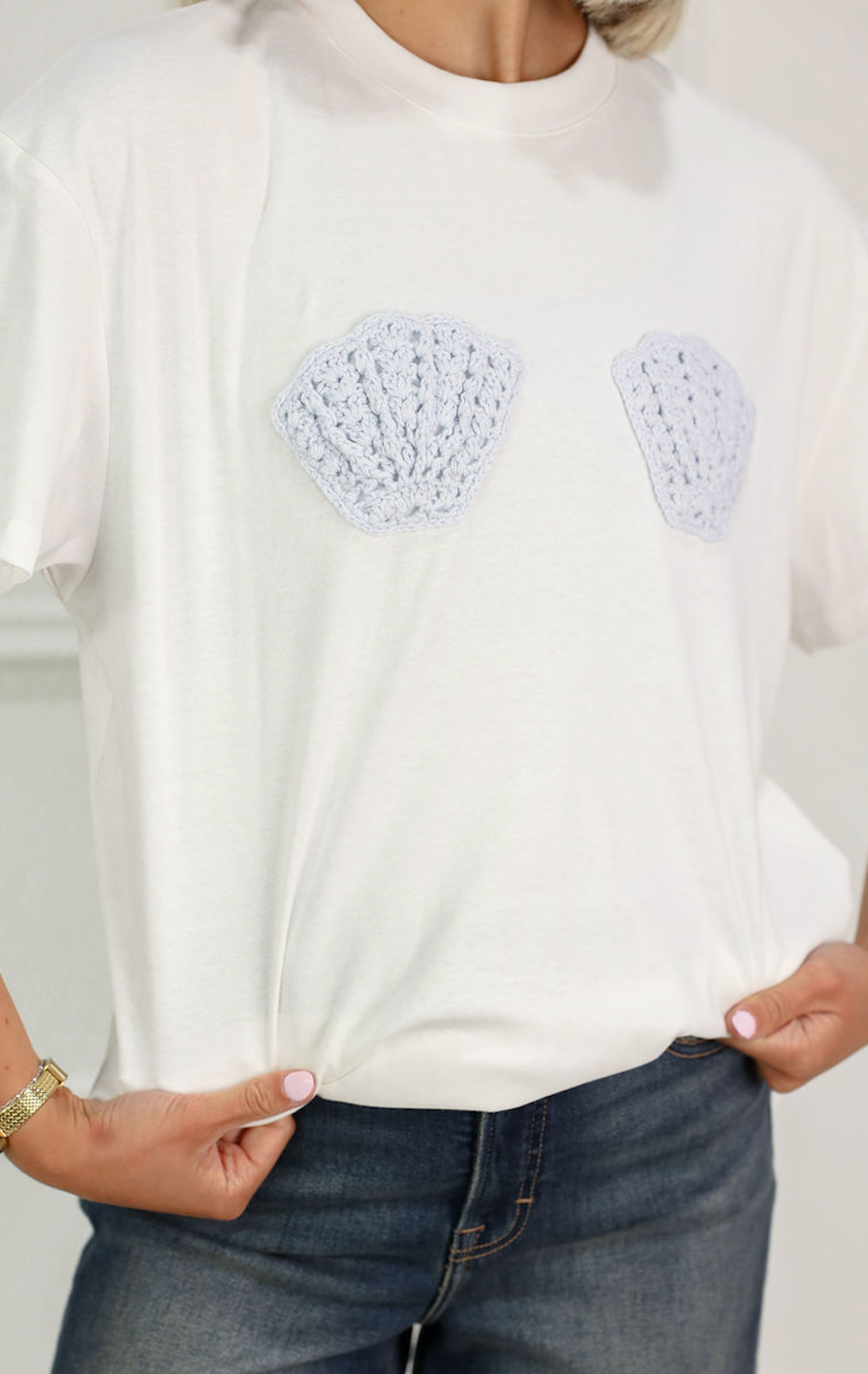 Crochet Sea Shell Bra T-shirt
