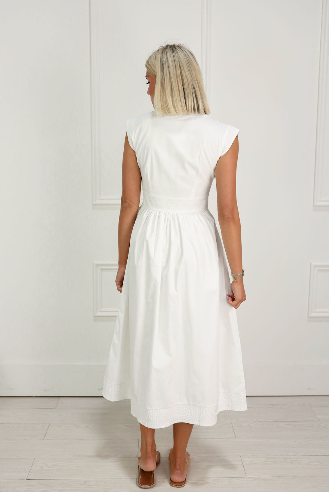 Cap Sleeve Front Zipper Dress