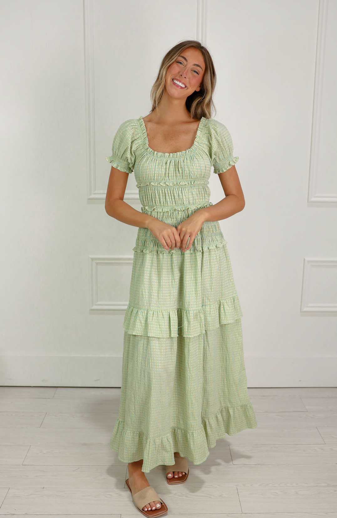 Alice Gingham Maxi Dress
