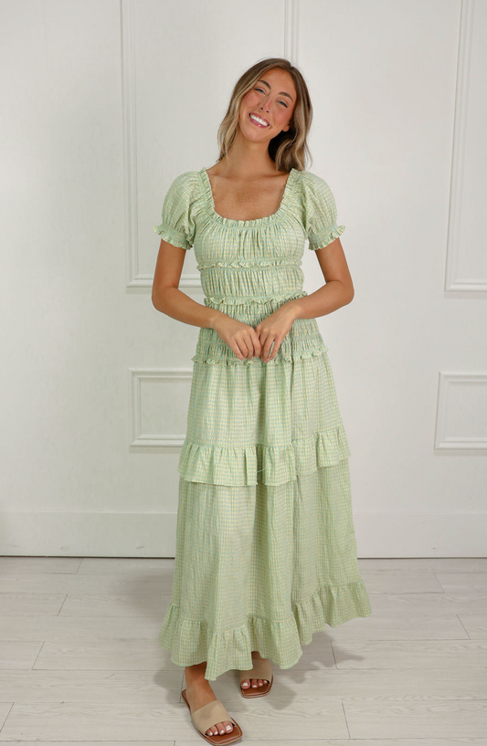 Alice Gingham Maxi Dress