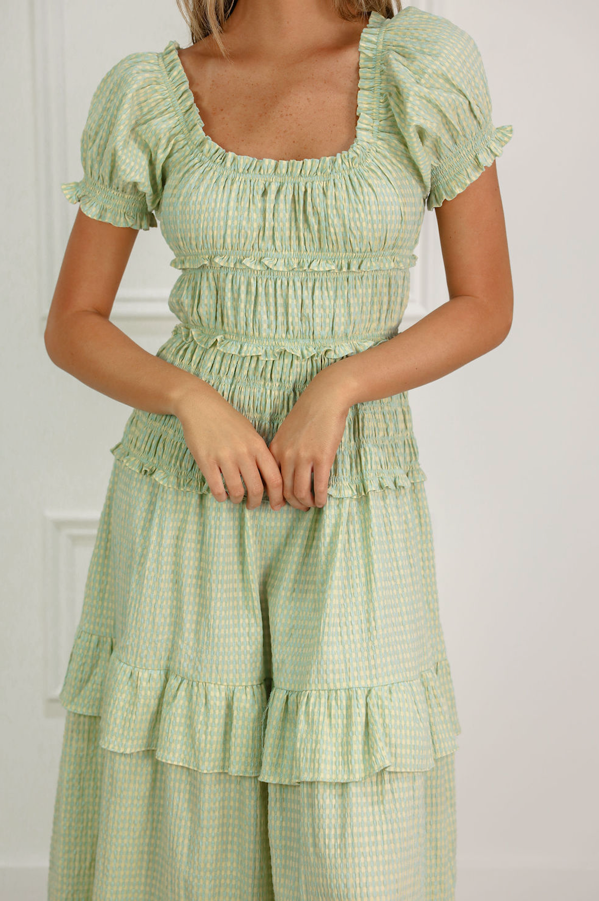 Alice Gingham Maxi Dress