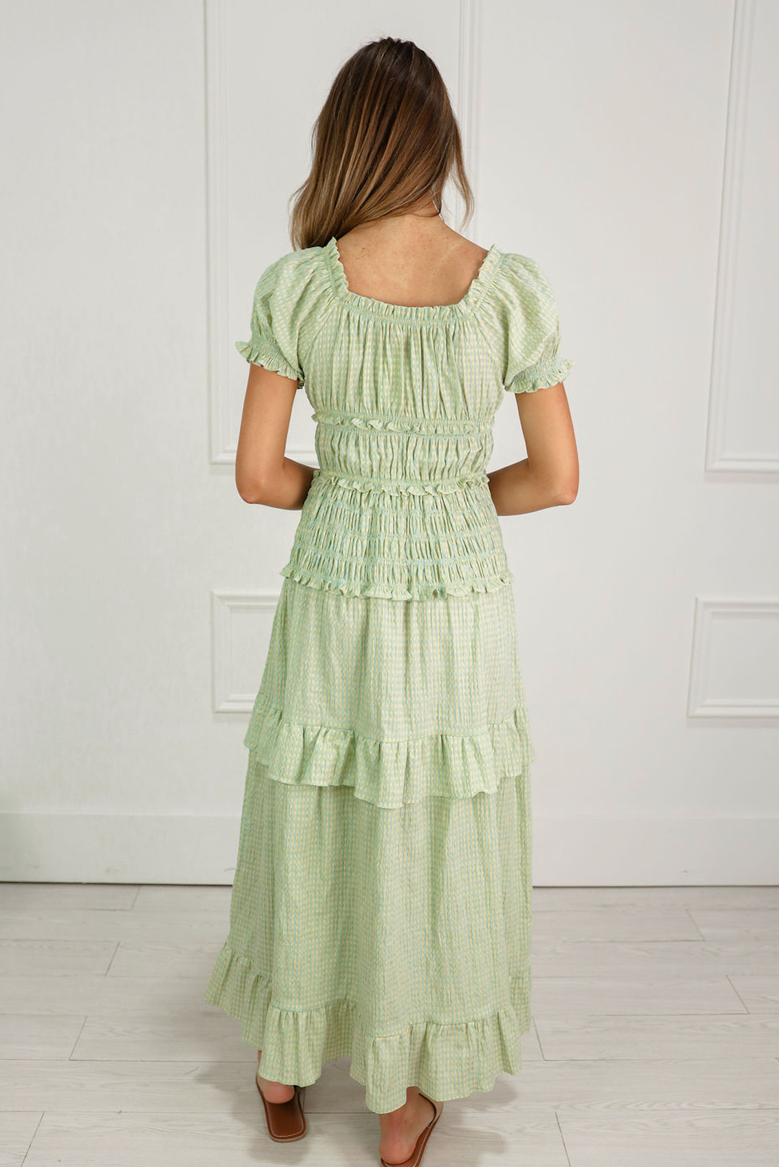 Alice Gingham Maxi Dress