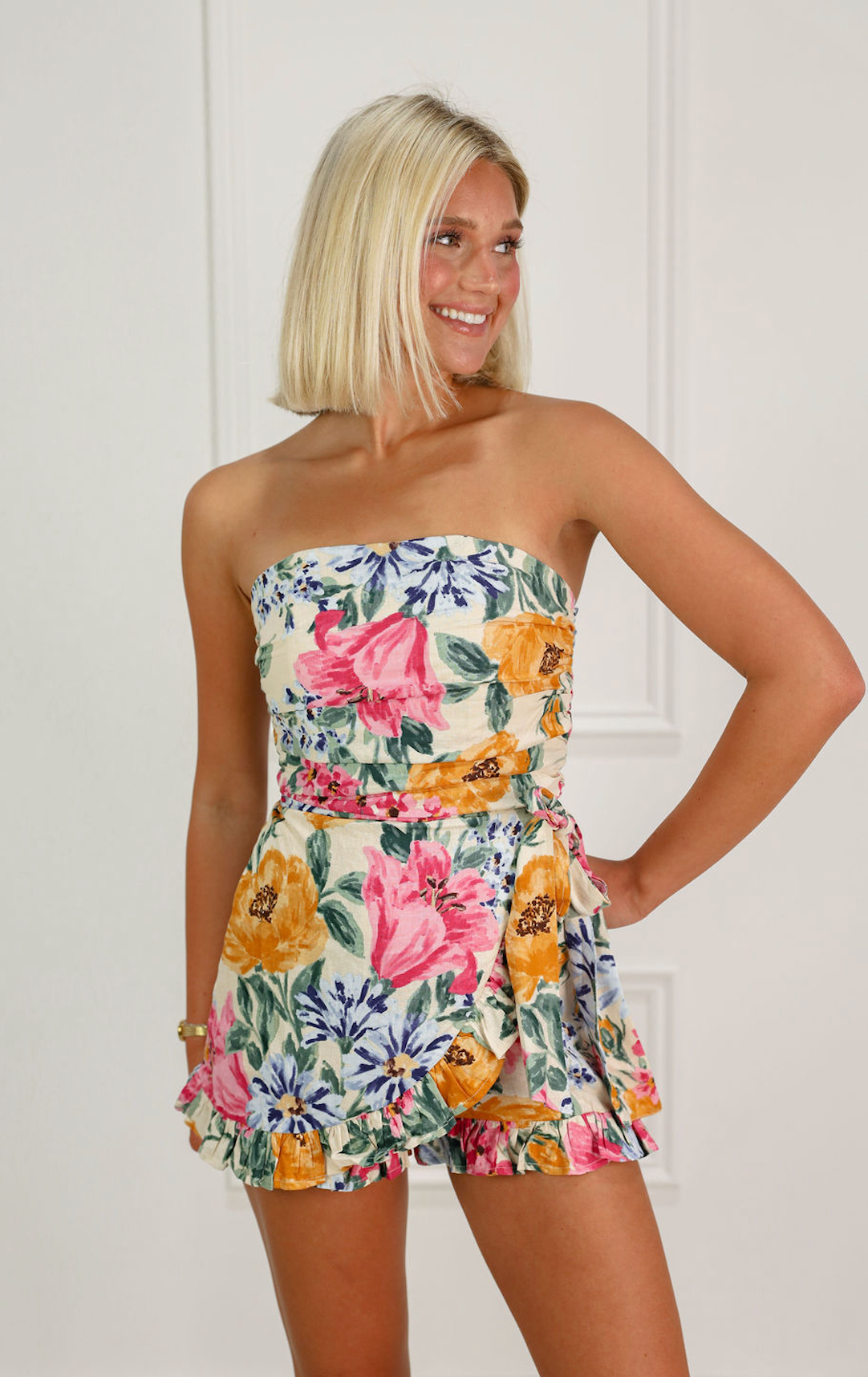 Wildflowers Side Tie Romper