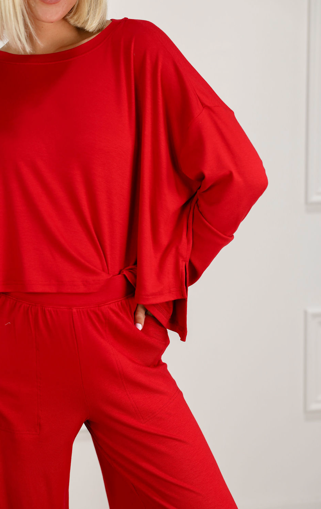 Red Lounge Top & Pants Set of 2