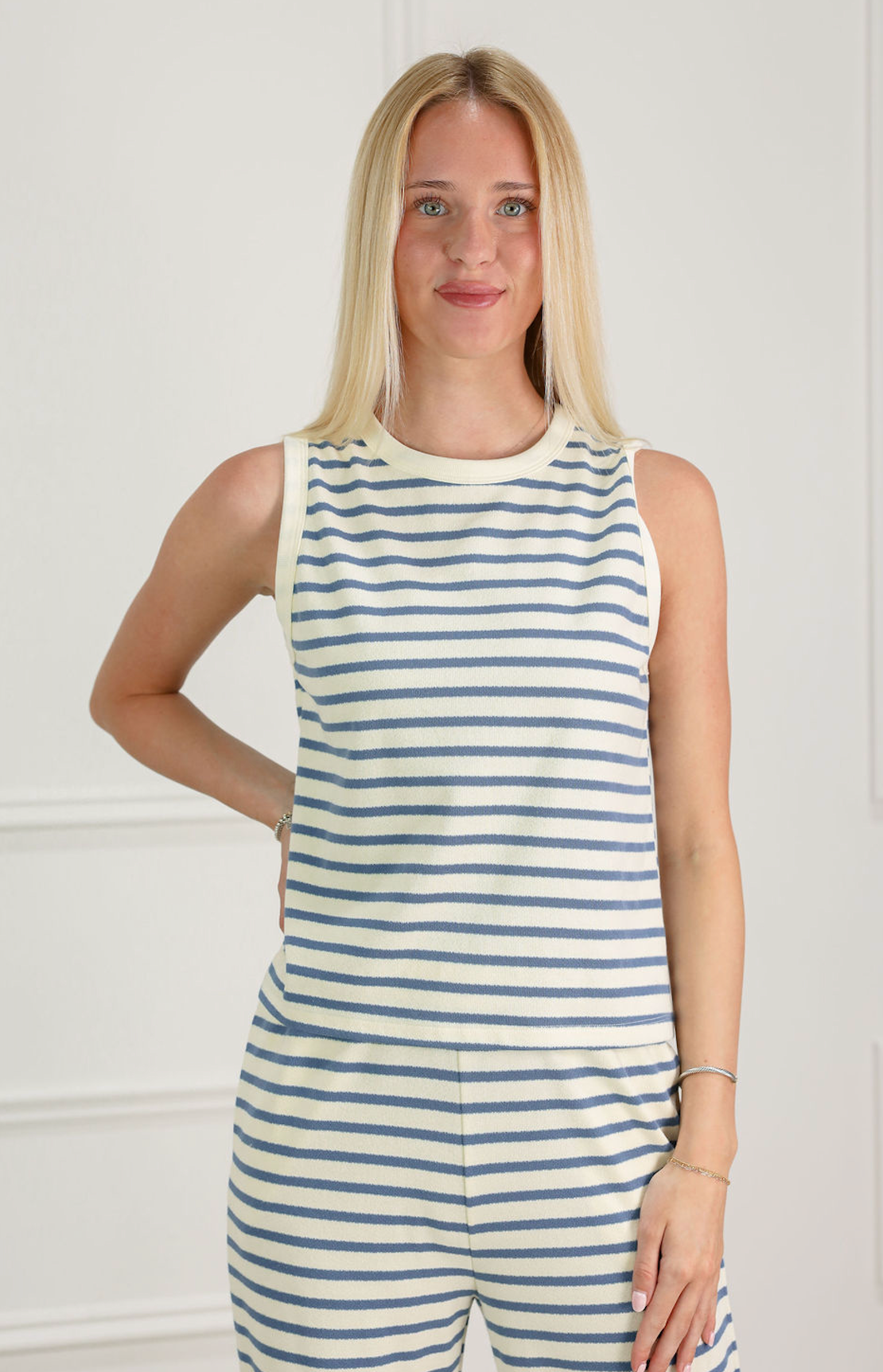 Striped Knit Tank & Pants Set of 2 - Clothe Boutique