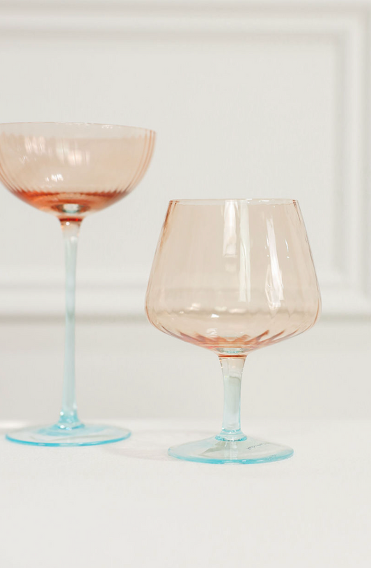 Blush/Blue Two Tone Wine Glass
