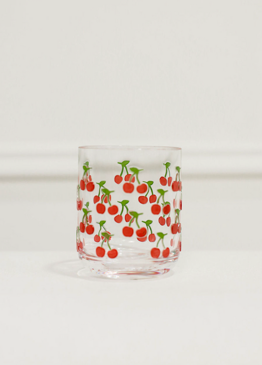 Cherries Drinking Glass