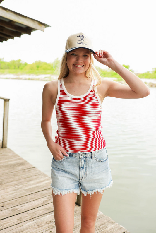 Red/White Stripe Tank