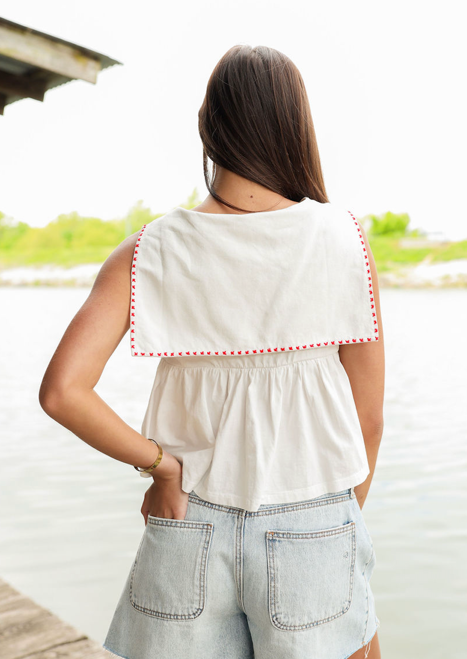 Sailor Collar Bow Top