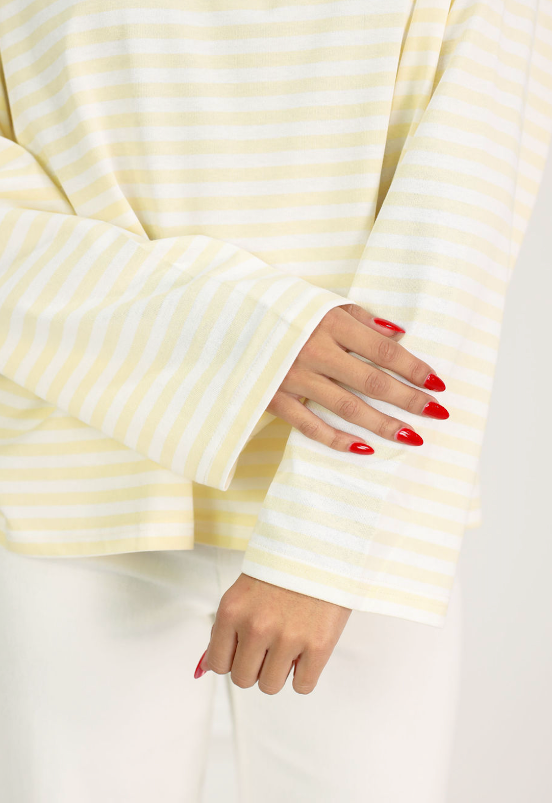 Stripe Long Sleeve Top Lemon