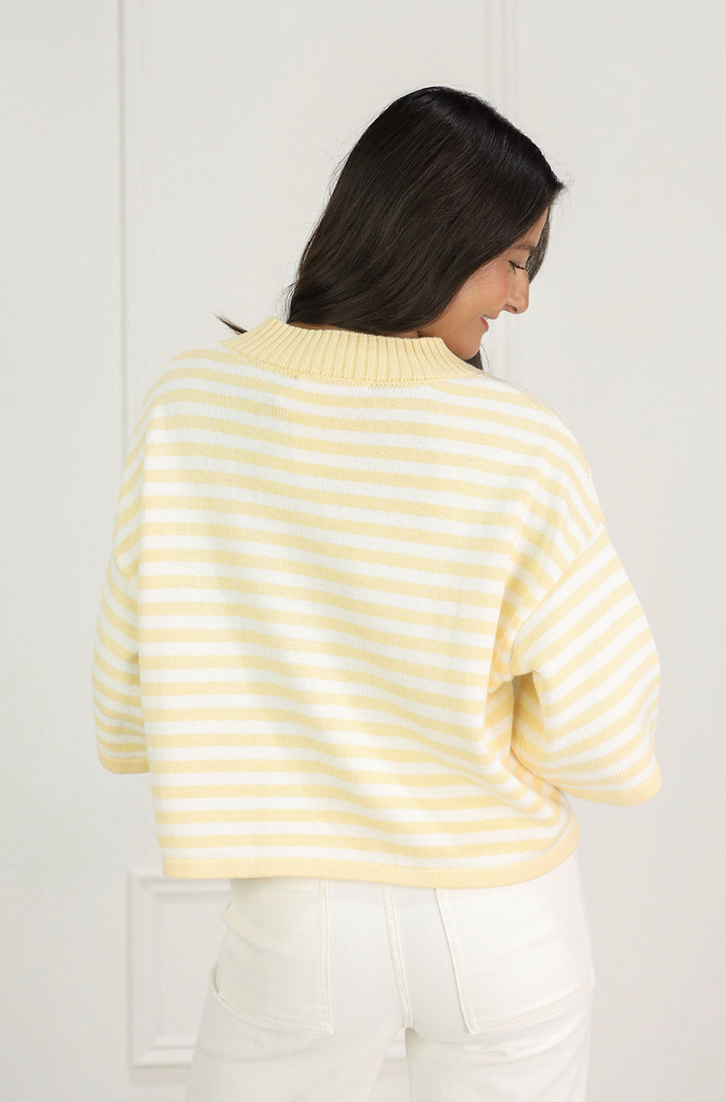Natalia Stripe Cardigan Yellow