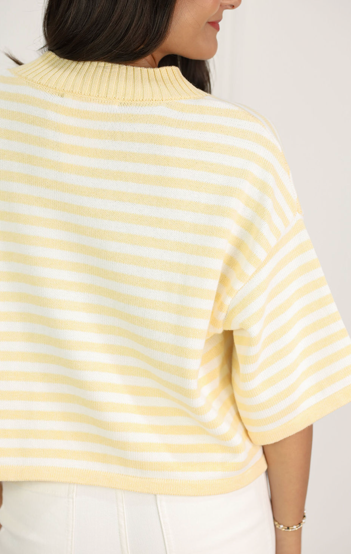 Natalia Stripe Cardigan Yellow