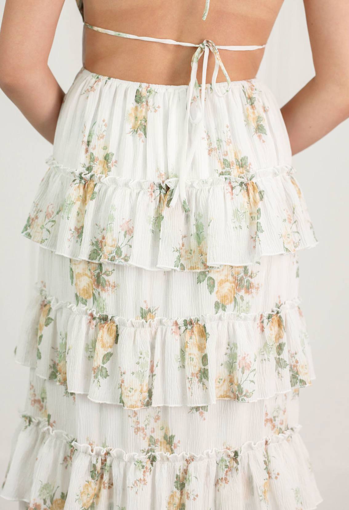 Floral Tiered Ruffle Maxi Dress