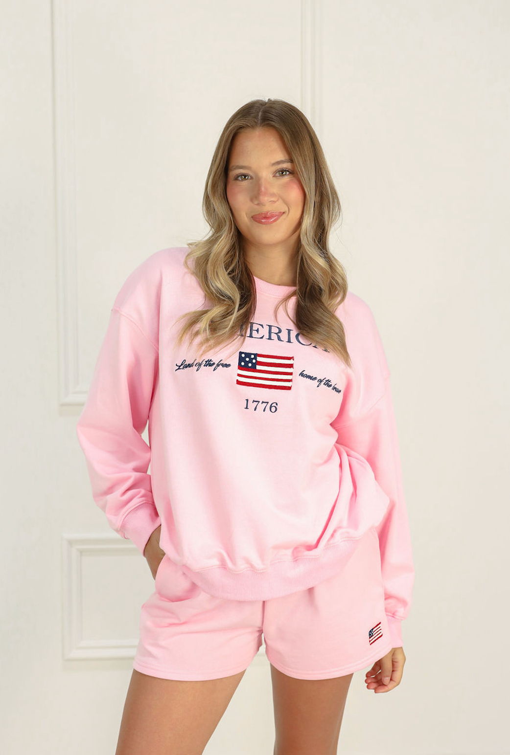 Pink Flag Sweatshorts - Clothe Boutique