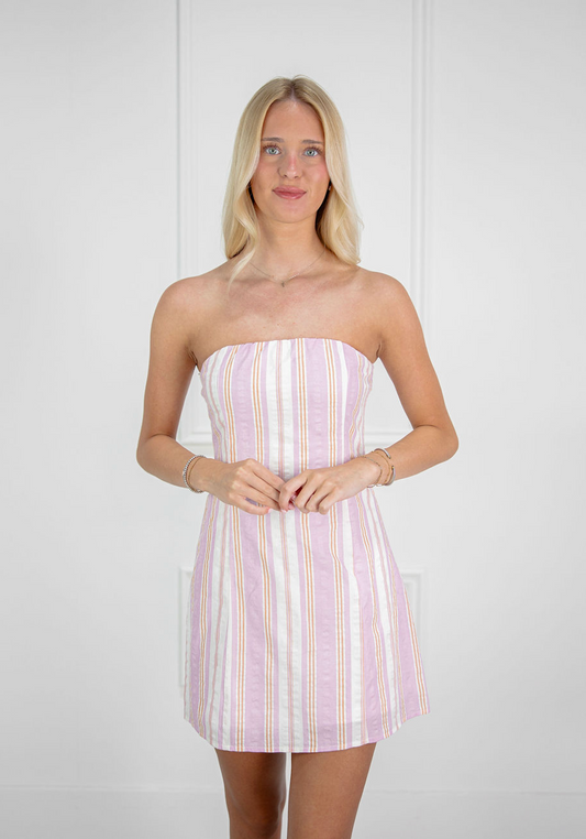 Kate Stripe Strapless Dress