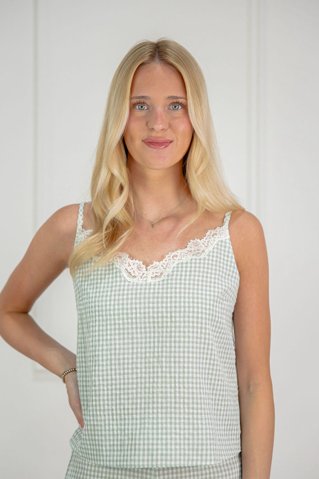 Sage Seersucker Lace Set of 2
