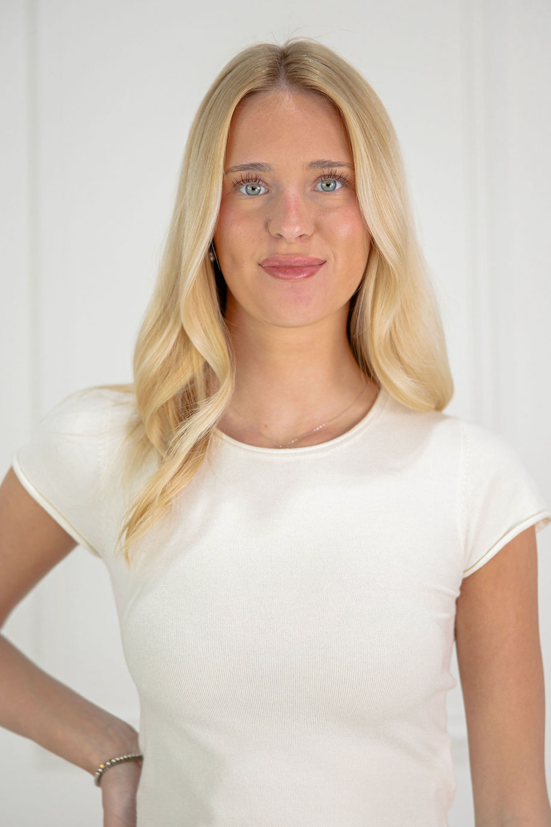 Short Sleeve Knit Top Cream