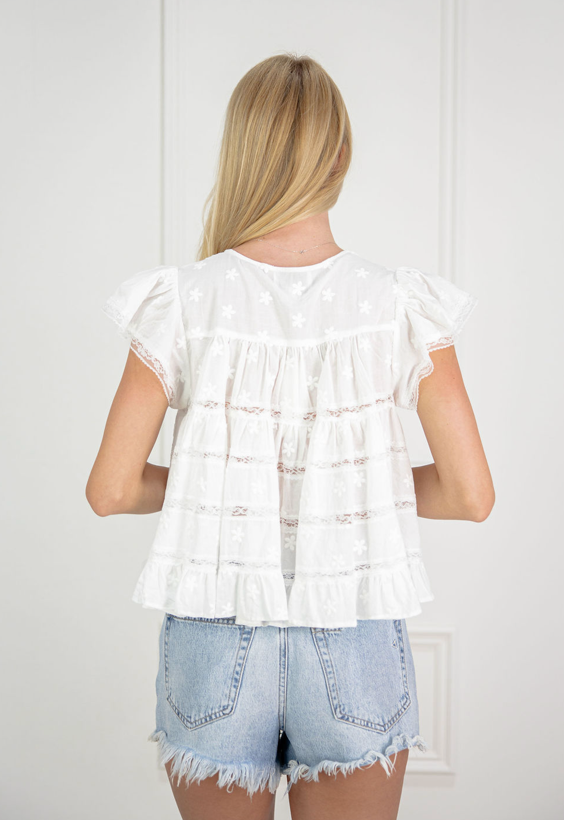Caroline Flower Embroidered Top