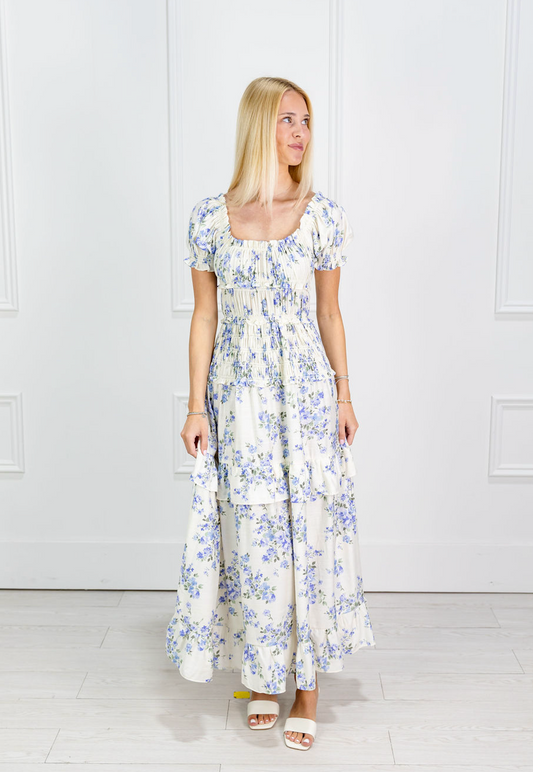 Katy Floral Smocked Maxi Dress