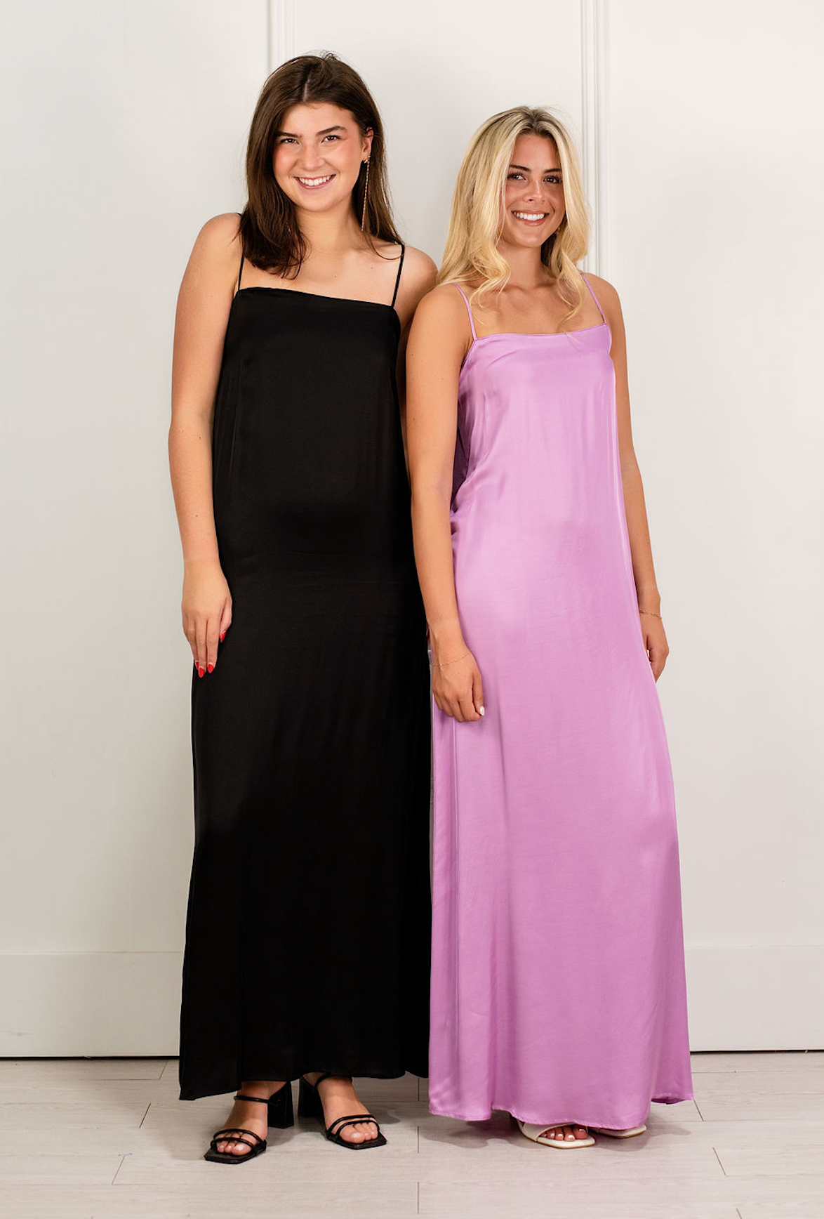 Georgie Satin Maxi Dress Lilac