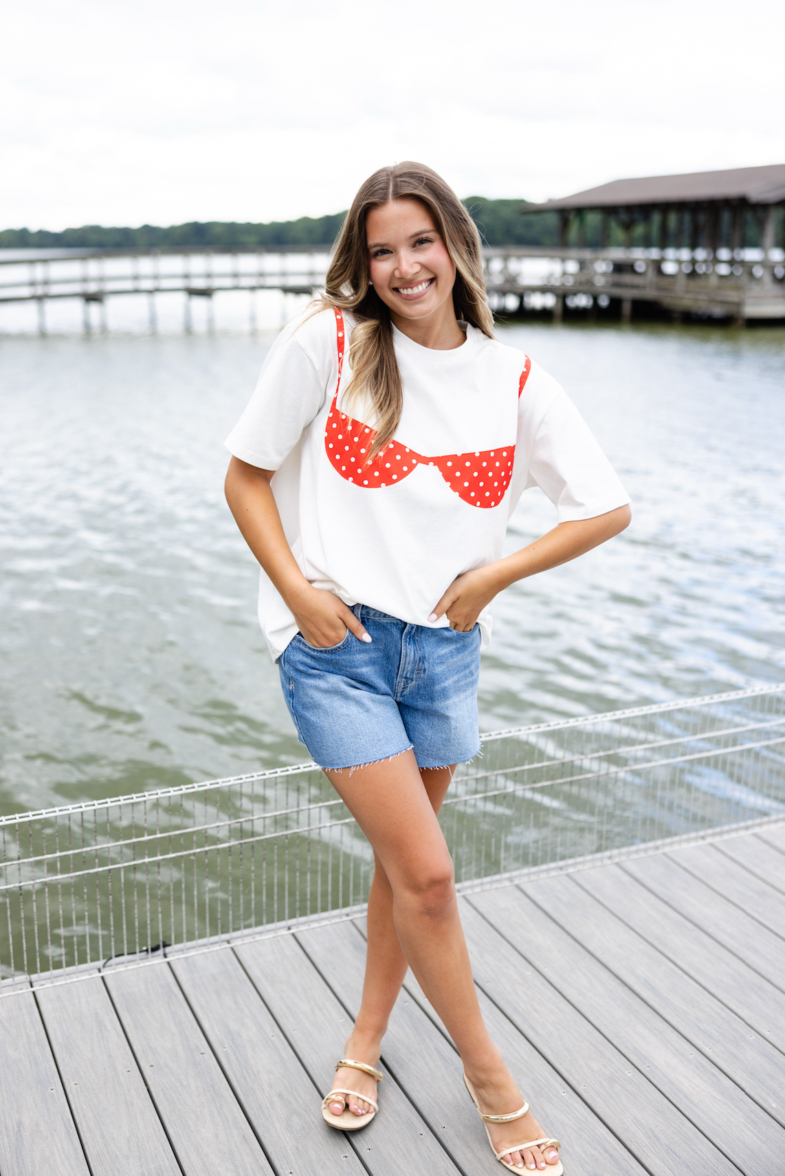 Bikini Patchwork T-shirt Red