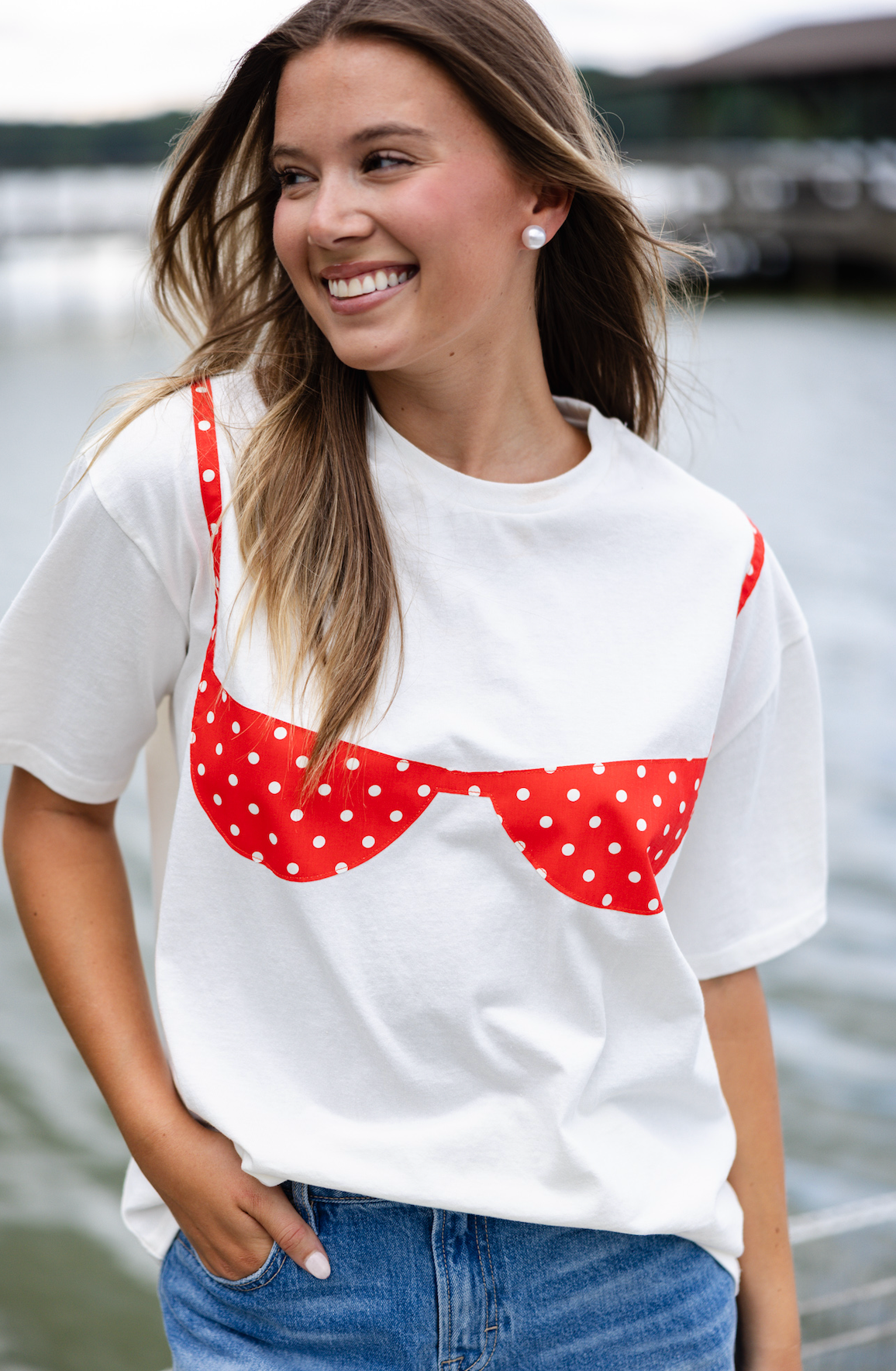 Bikini Patchwork T-shirt Red