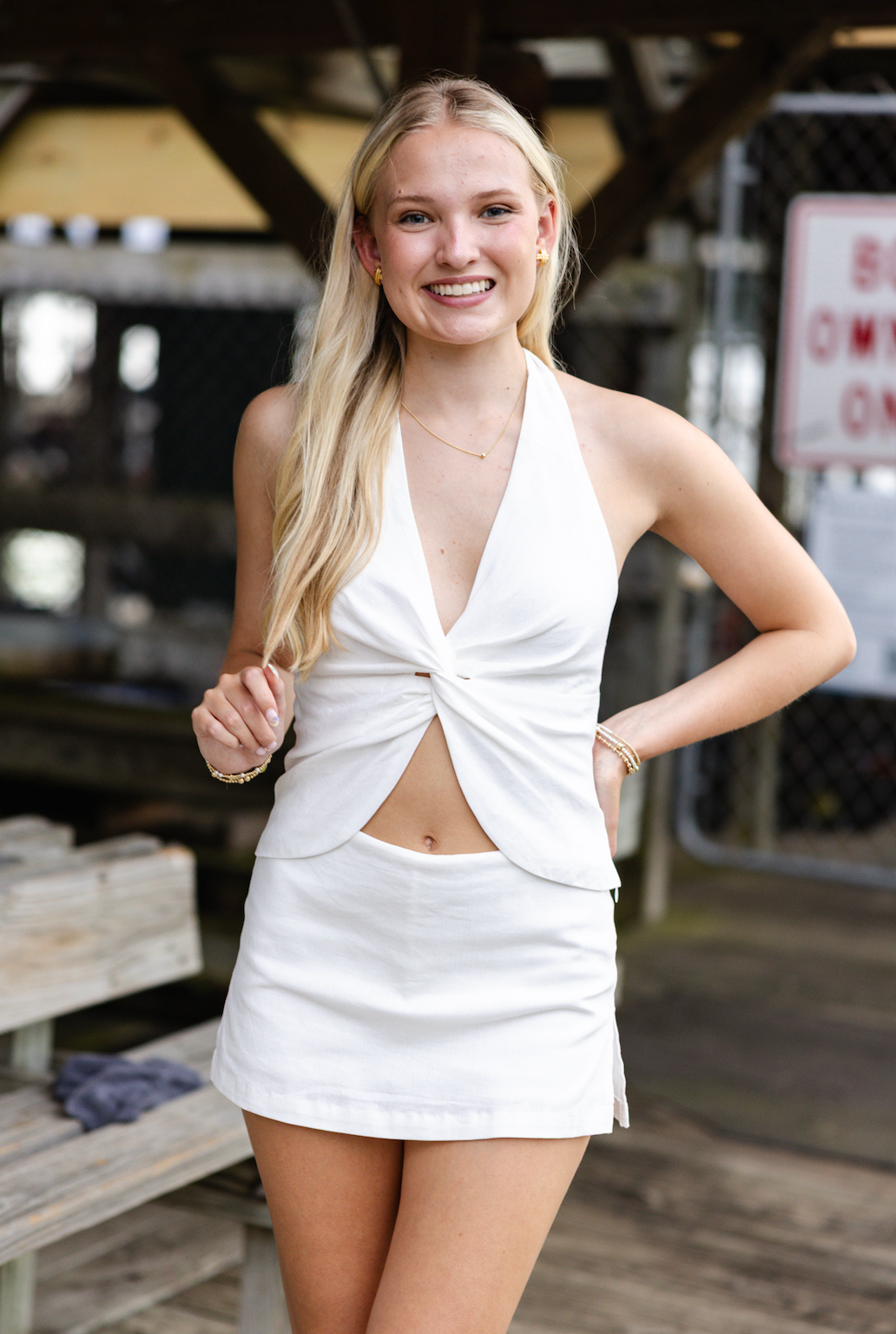 Delaney Mini Skort White