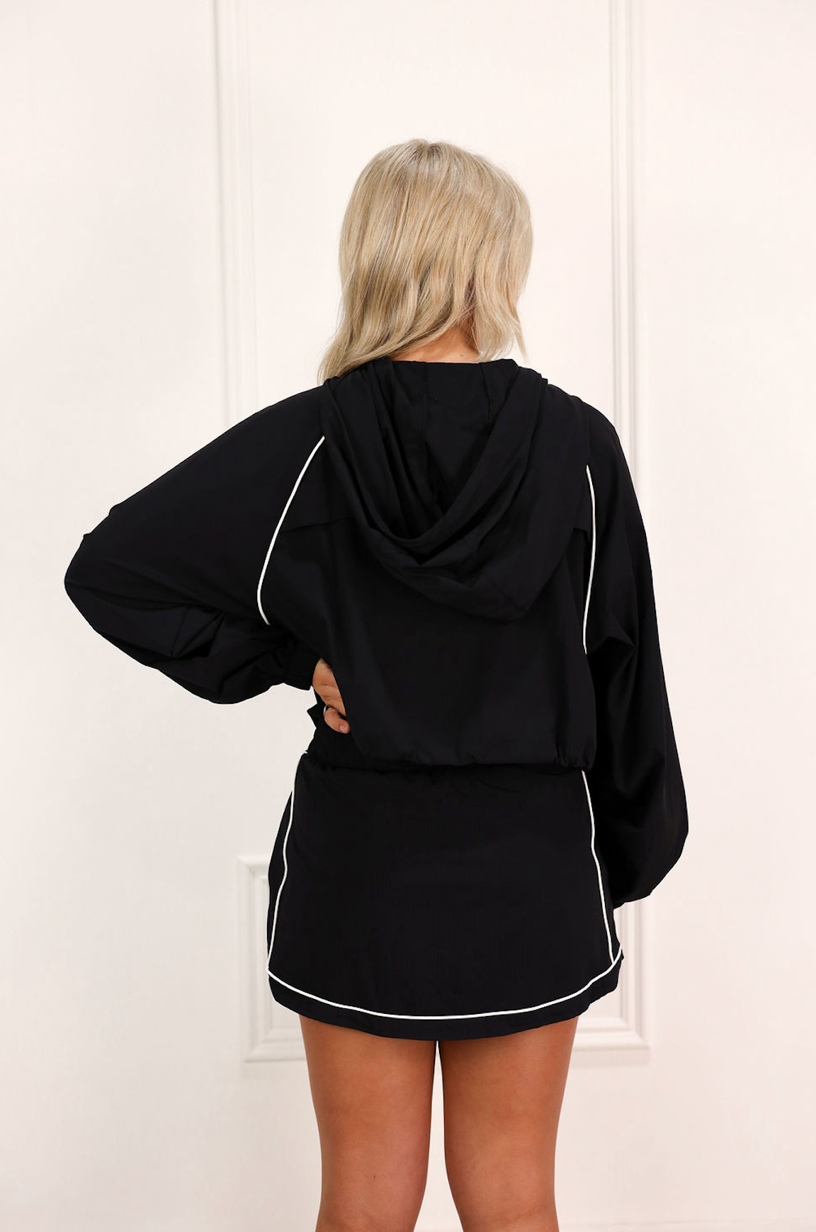 Windbreaker Jacket & Skort Set of 2 Black