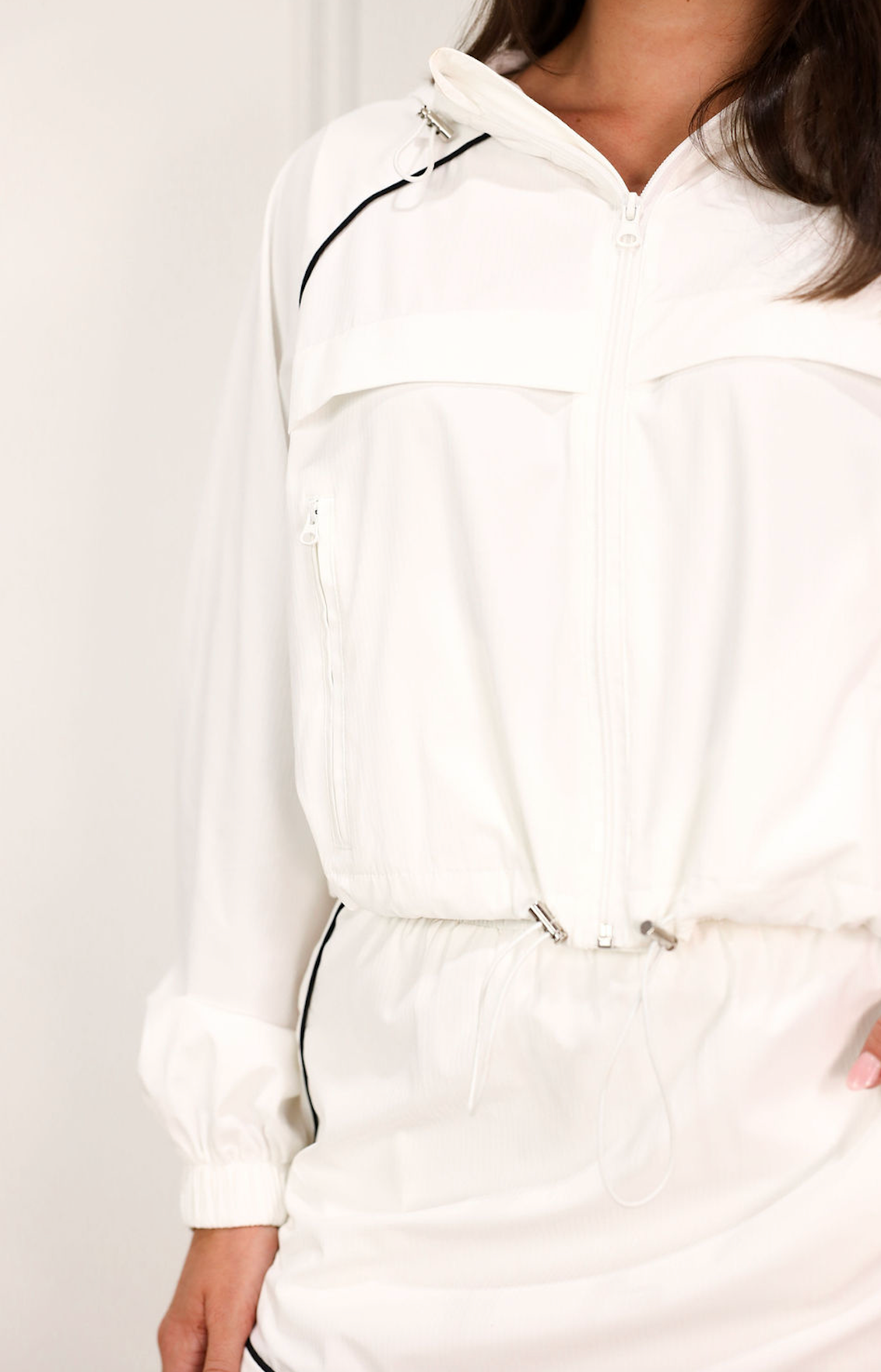 Windbreaker Jacket & Skort Set of 2 White