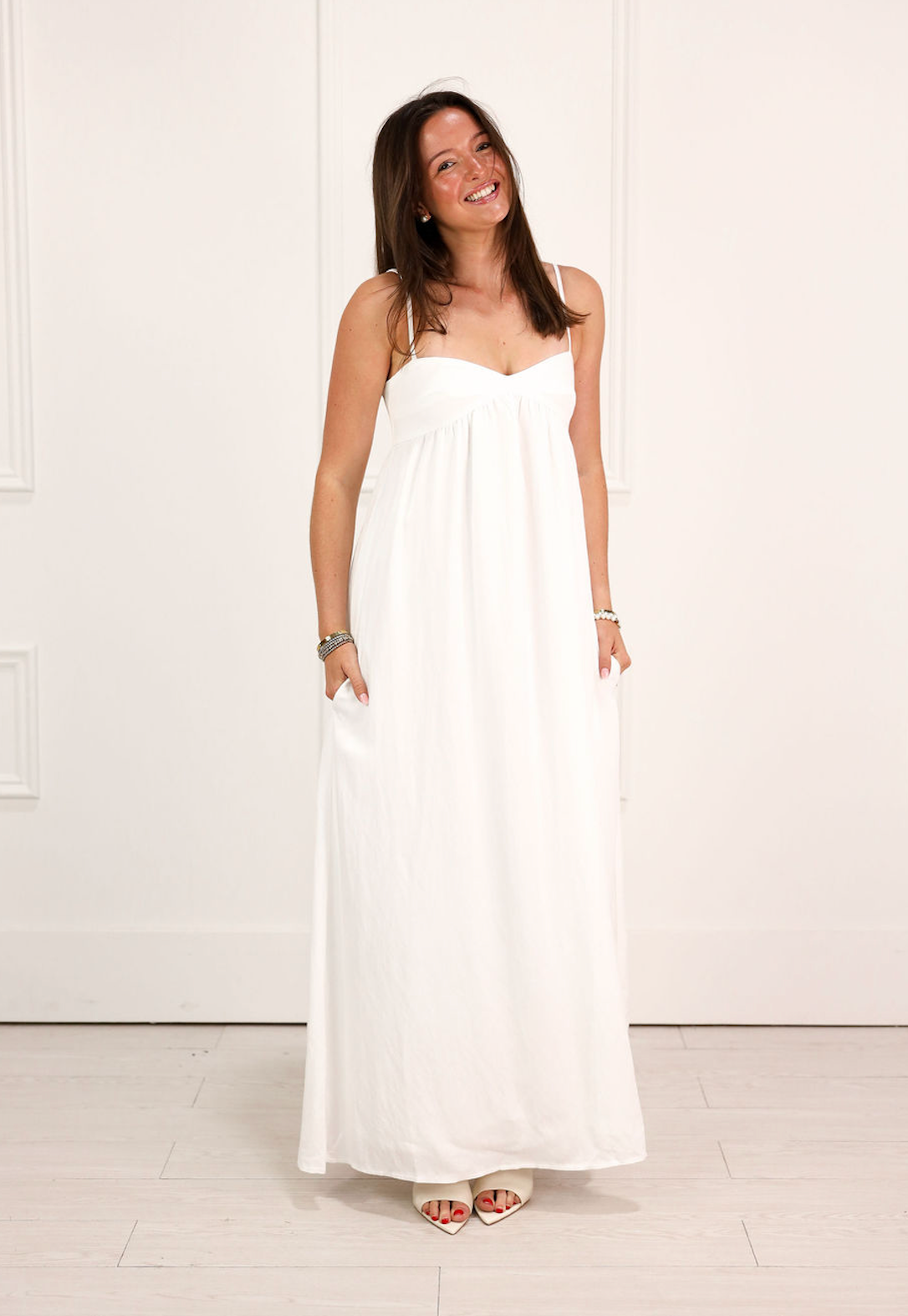Sweetheart Maxi Dress White