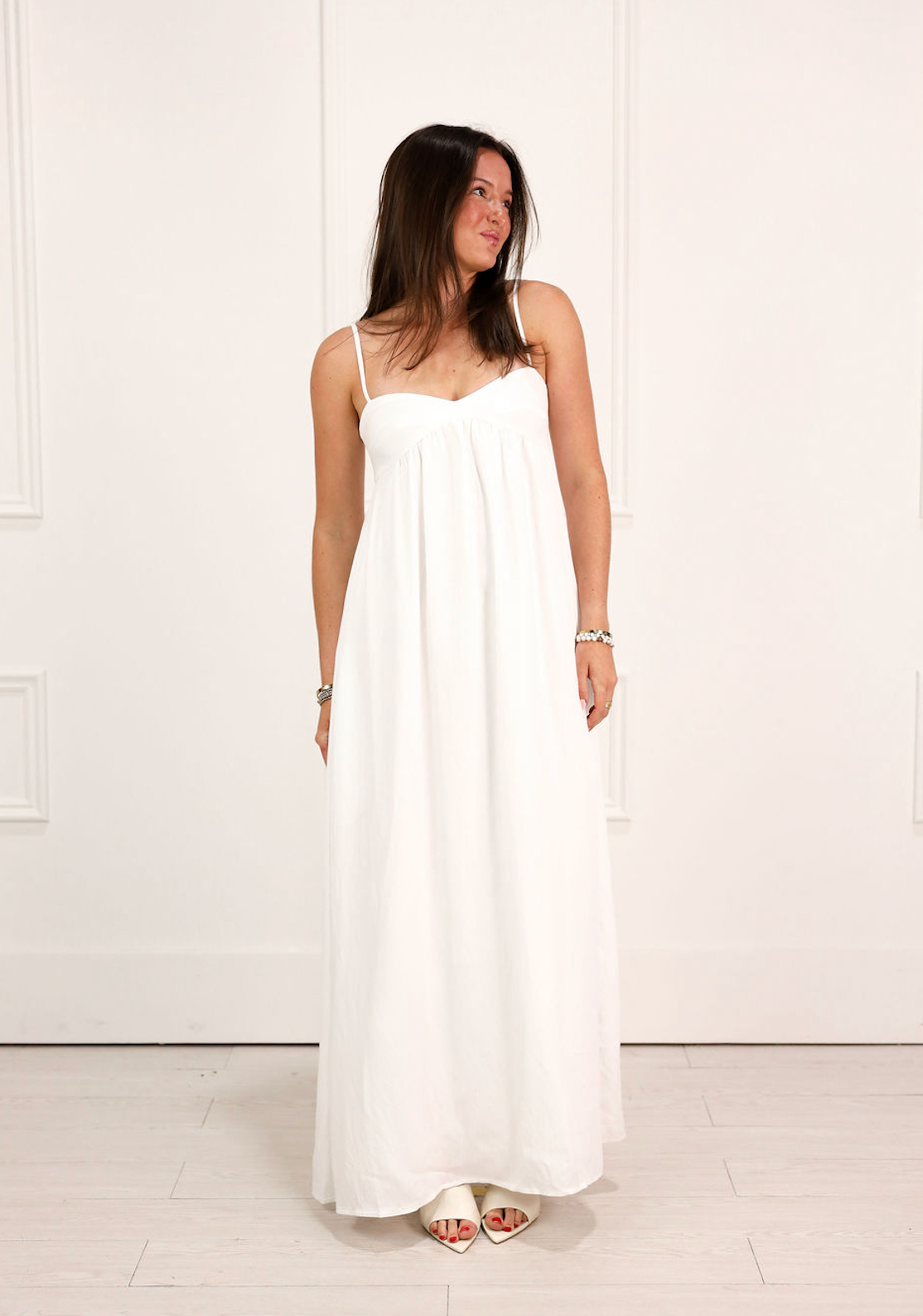 Sweetheart Maxi Dress White