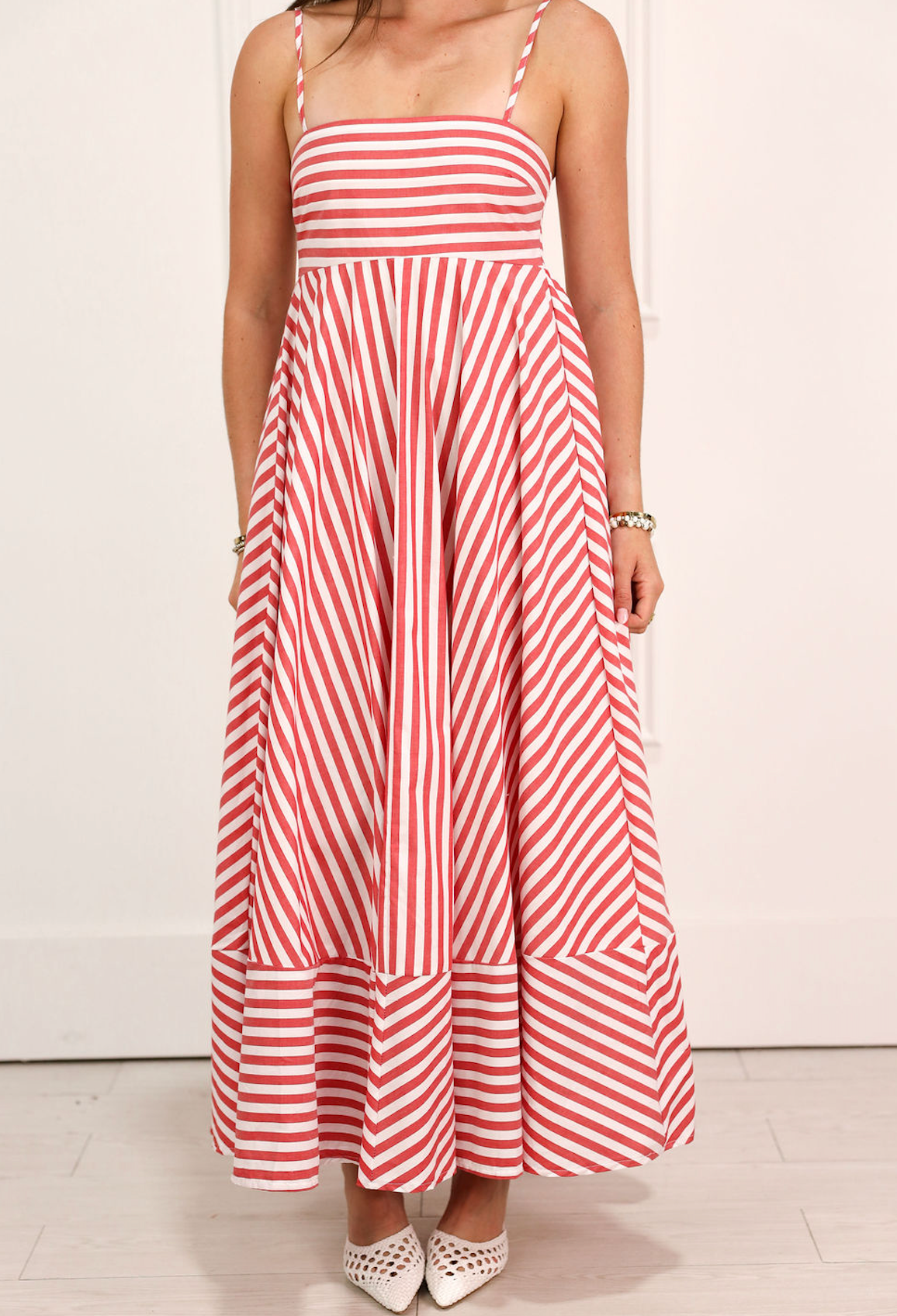 Camryn Red Stripe Maxi Dress