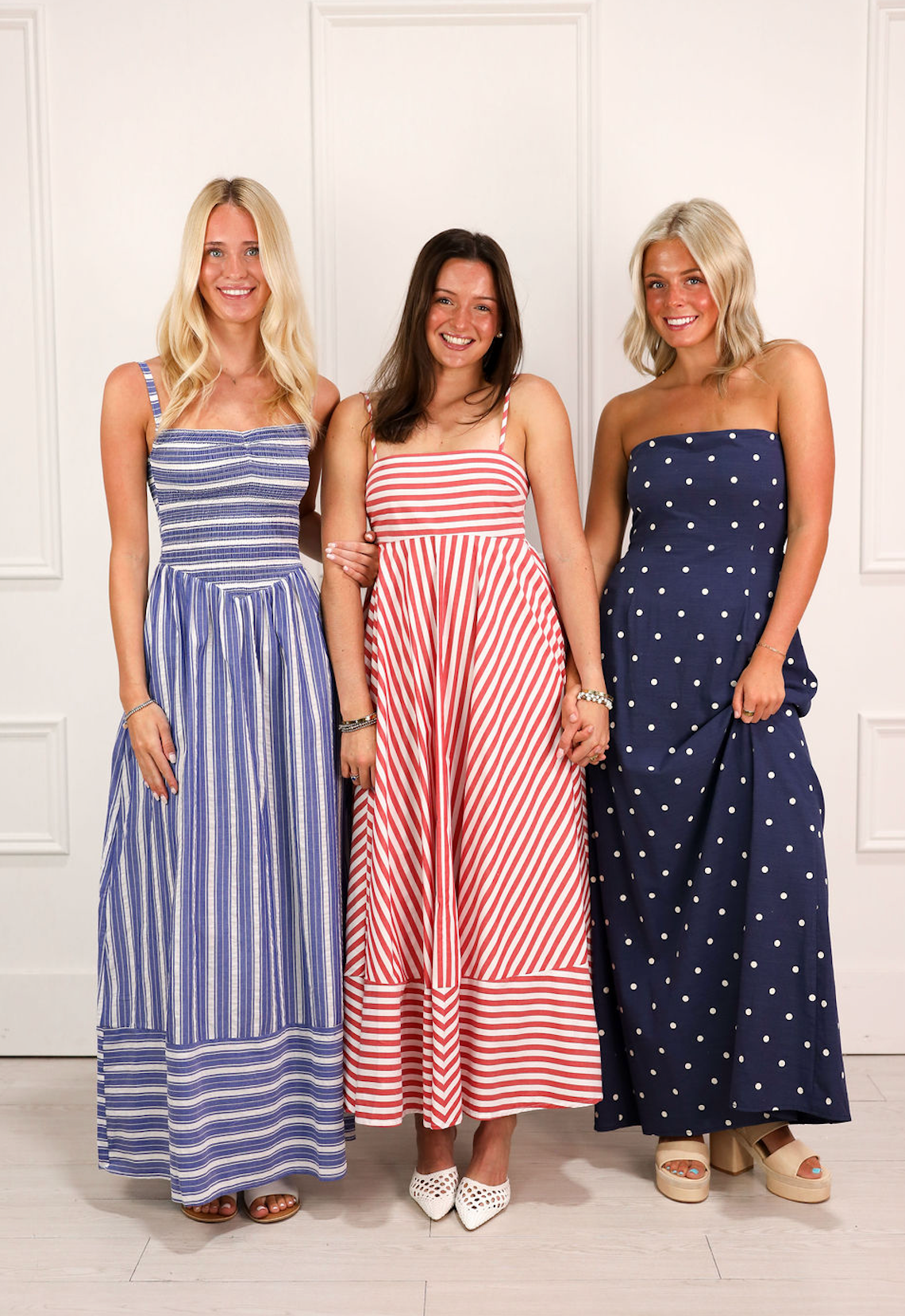 Camryn Red Stripe Maxi Dress