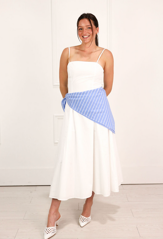 Stripe Waist Bandana Dress