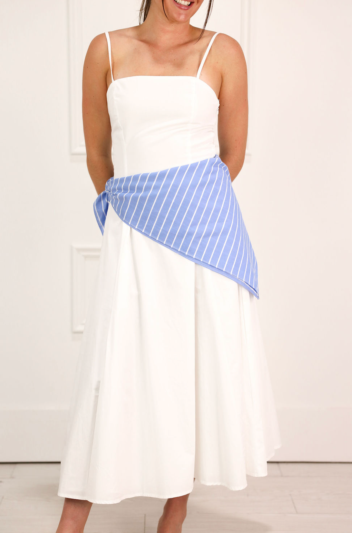 Stripe Waist Bandana Dress