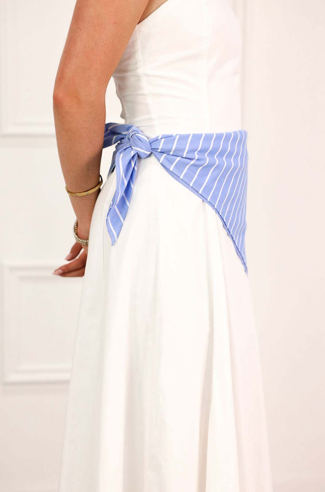 Stripe Waist Bandana Dress