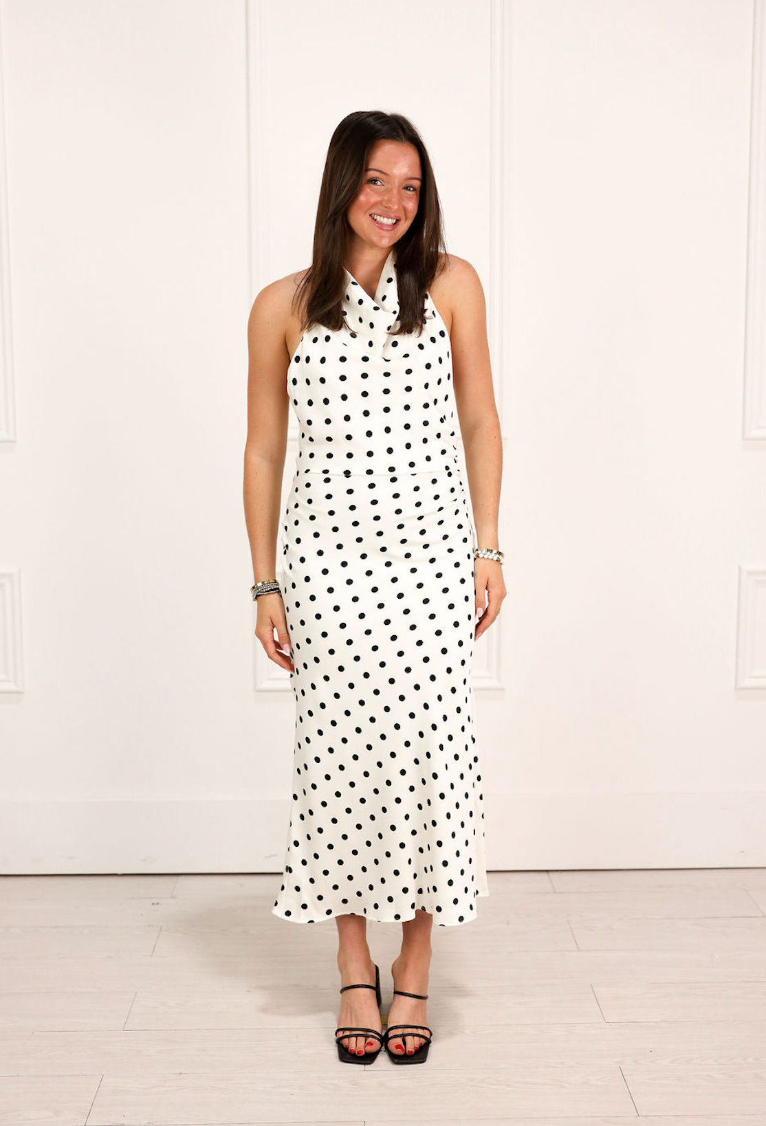 Kaycee Polka Dot Halter Dress