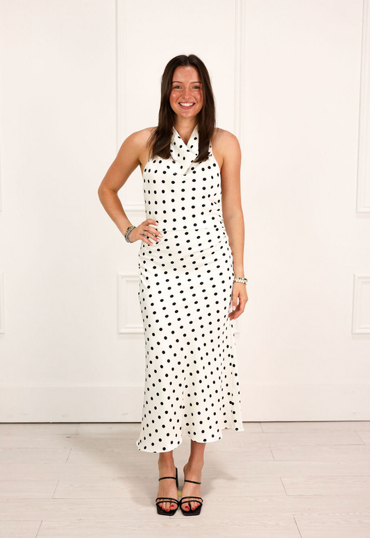 Kaycee Polka Dot Halter Dress