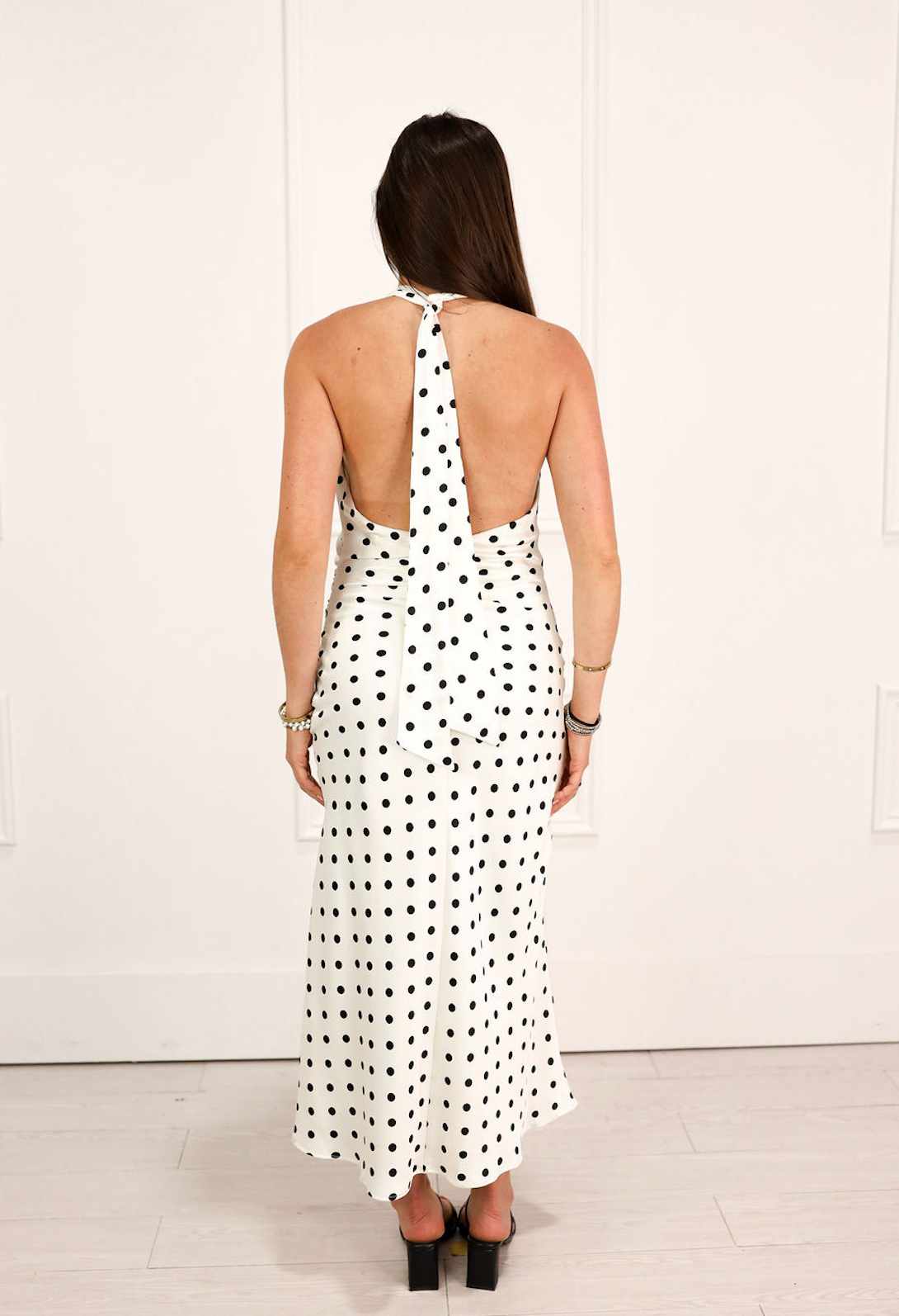 Kaycee Polka Dot Halter Dress