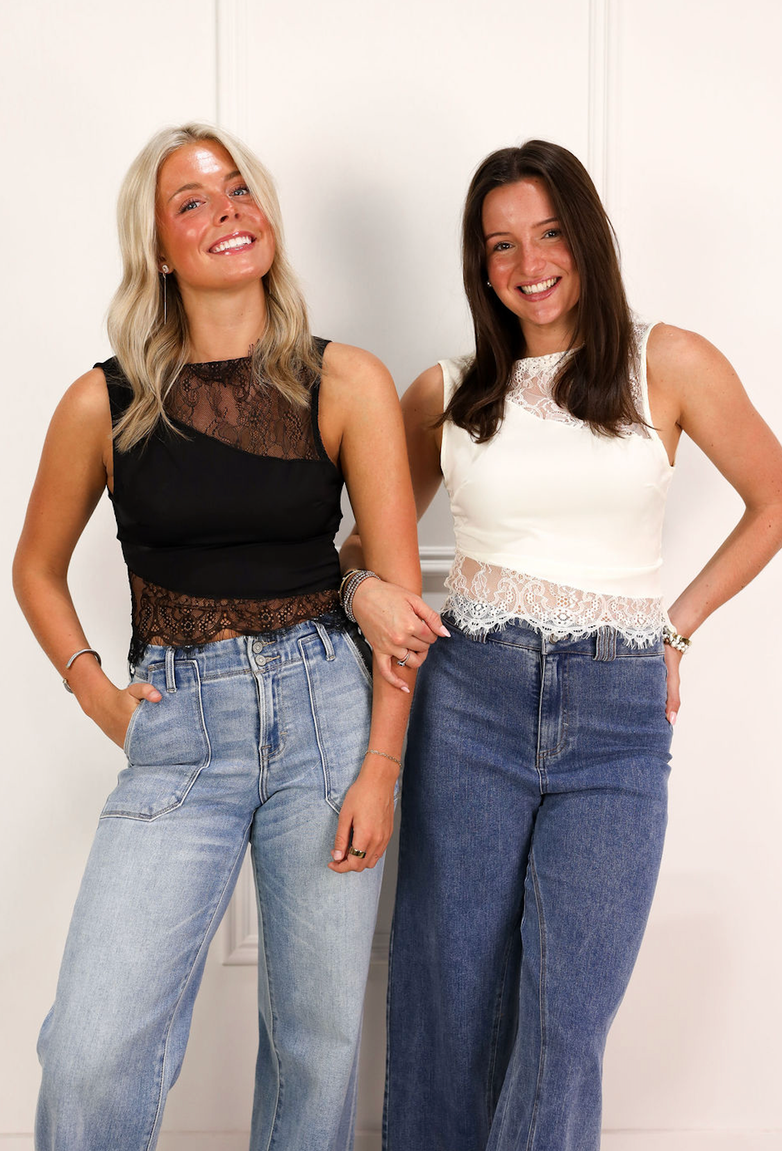 Lace Detail Top Cream