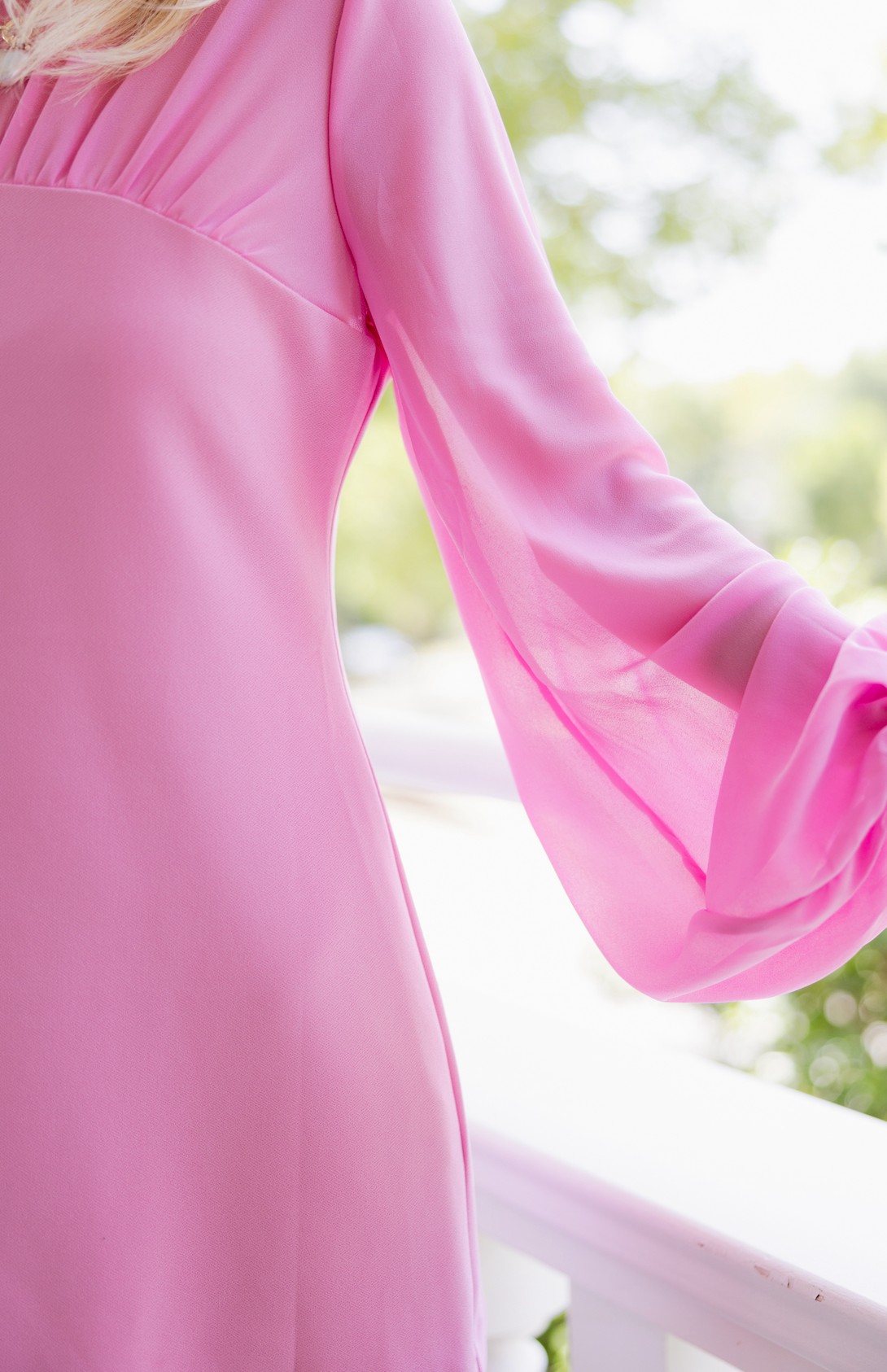 Keegan Chiffon Sleeve Dress Pink
