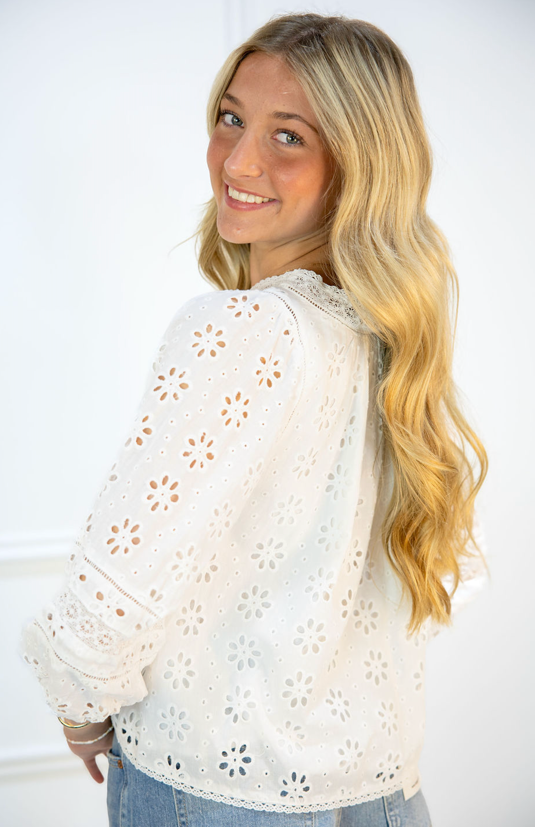 Ramona Lace Eyelet Blouse