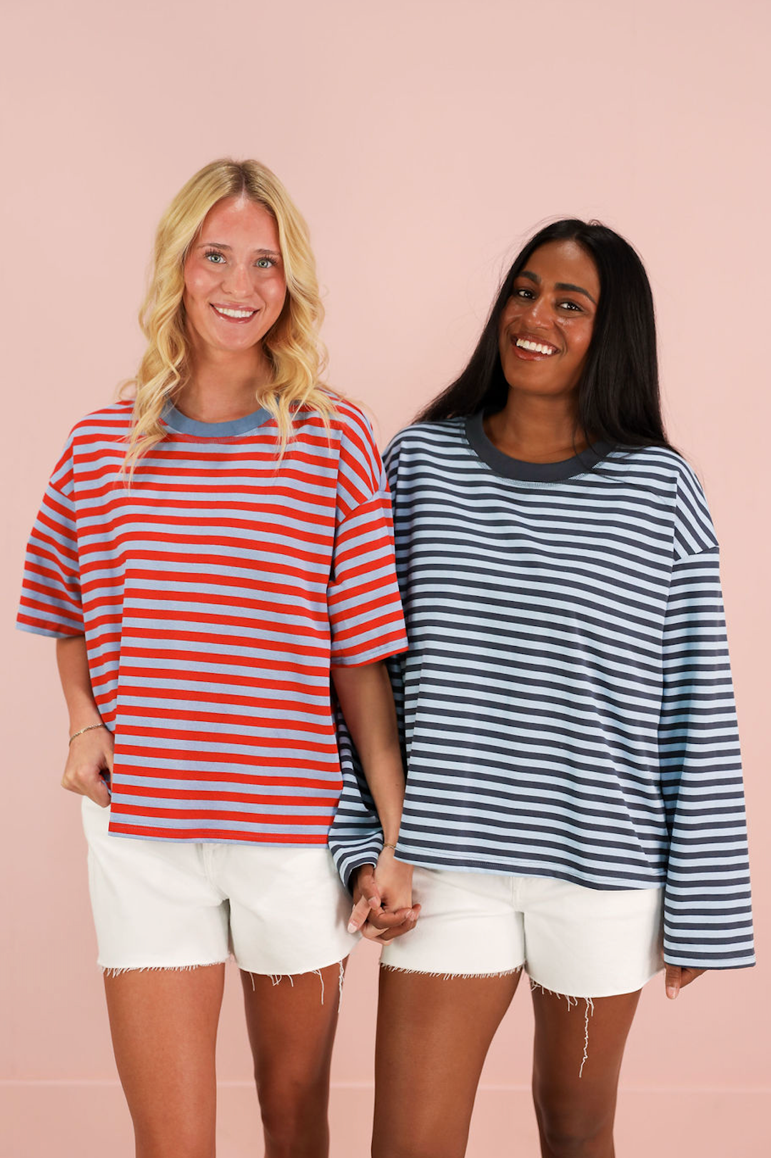 Striped Long Sleeve T-shirt Blue