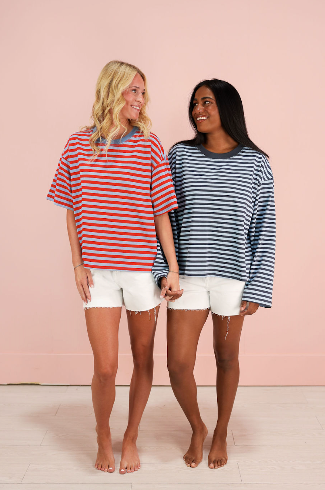 Striped Long Sleeve T-shirt Blue