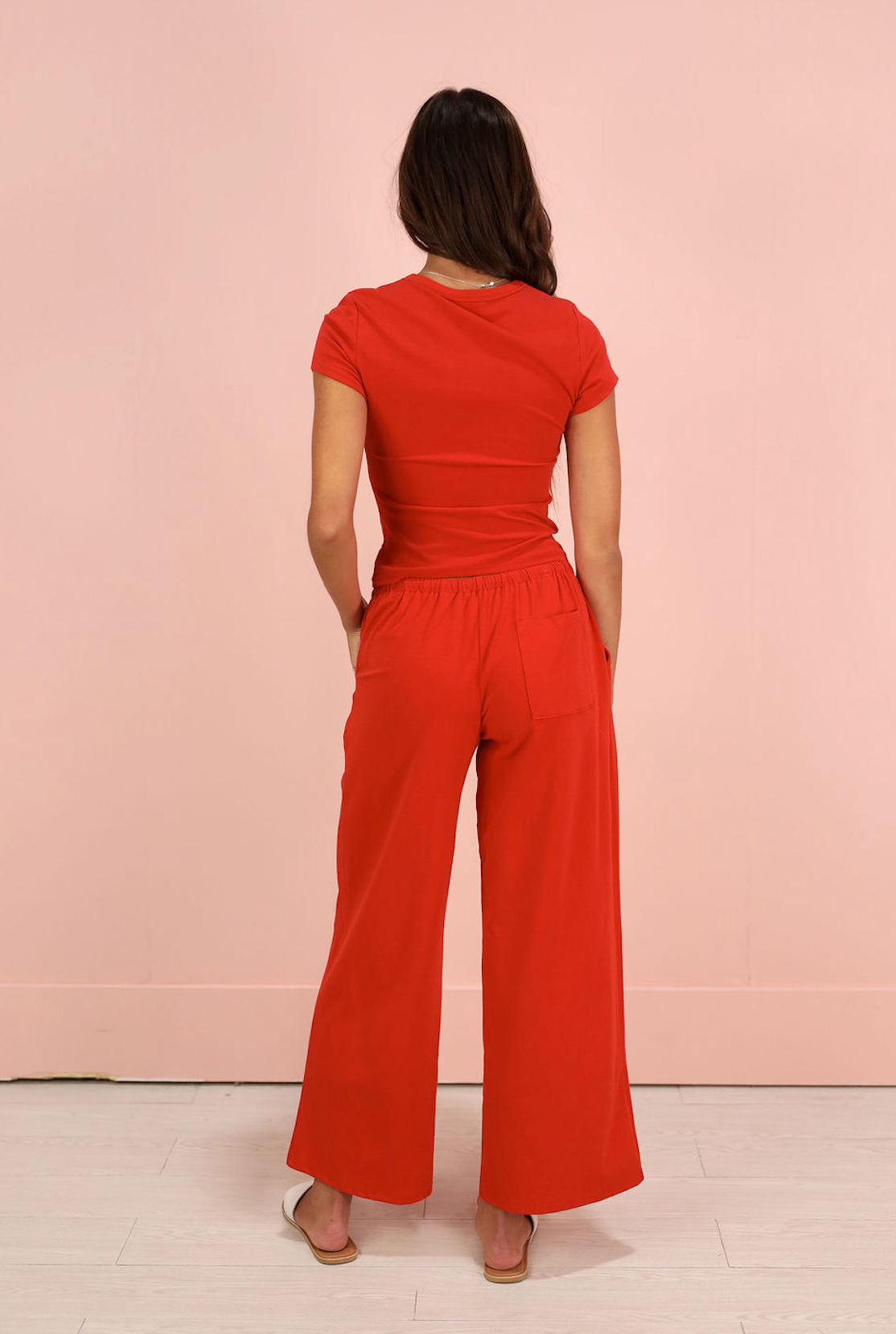 Red Henley Top & Pants Set of 2