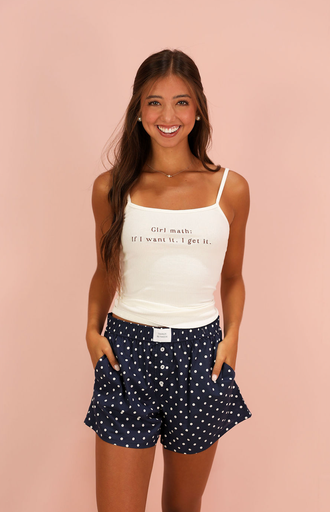 Girl Math Ribbed Cami
