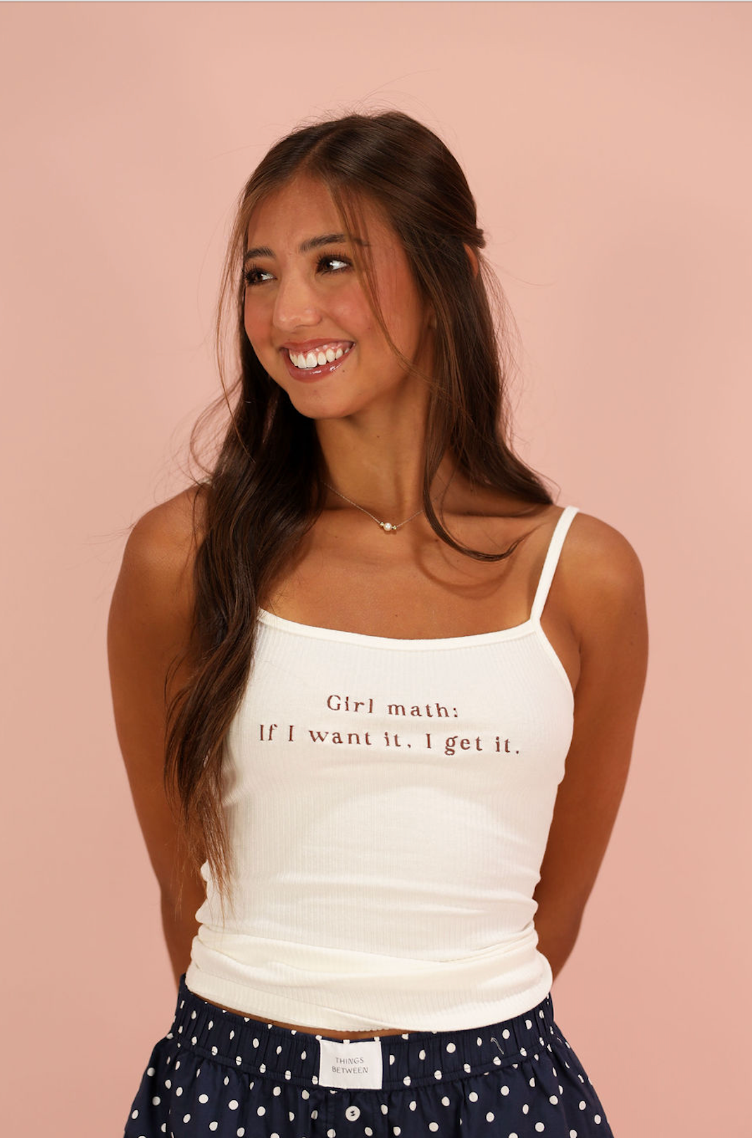 Girl Math Ribbed Cami