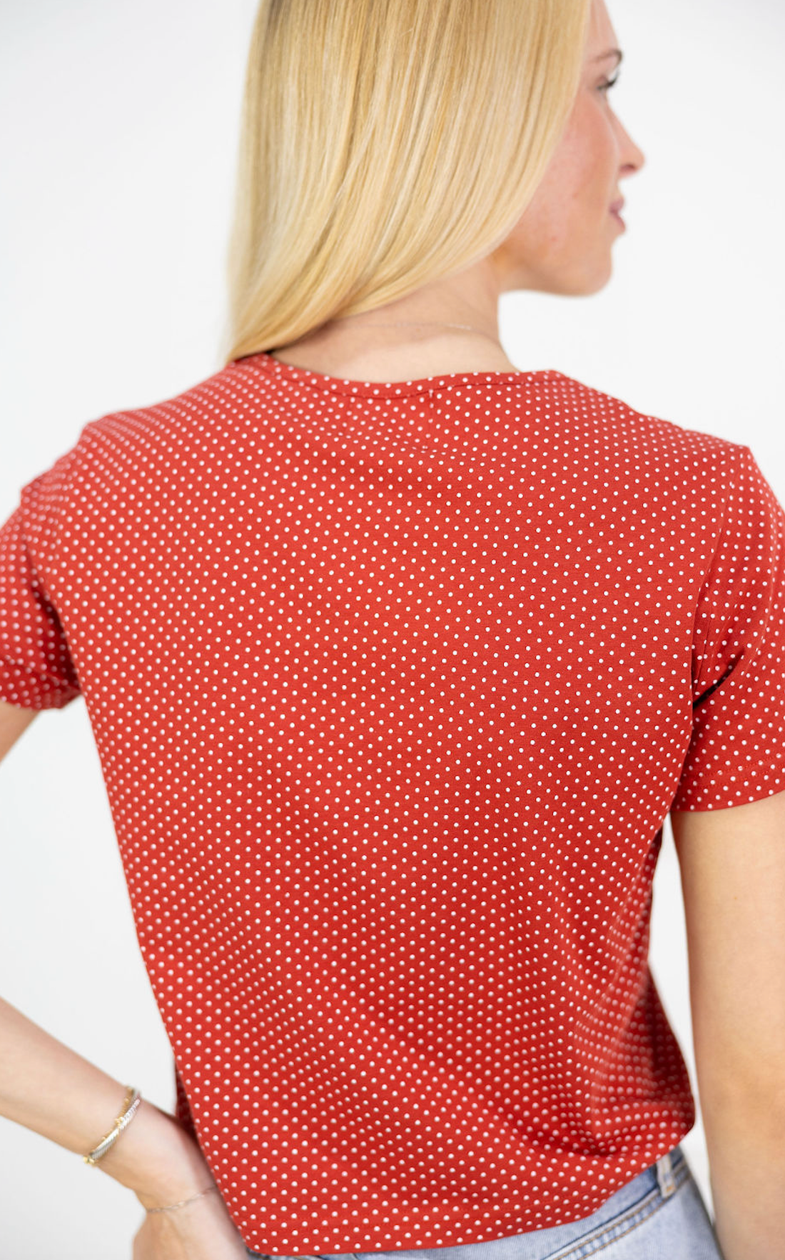 Jersey Polka Dot T-shirt Red