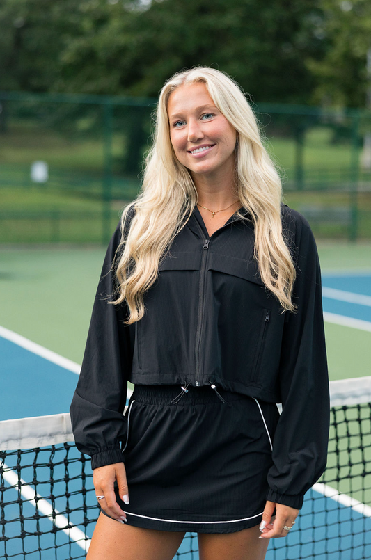 Windbreaker Jacket & Skort Set of 2 Black